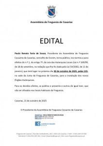 Tomada de Posse dos Novos Órgãos Autárquicos 