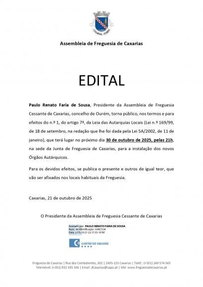 Tomada de Posse dos Novos &Oacute;rg&atilde;os Aut&aacute;rquicos 