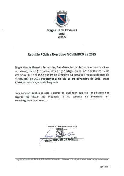 Reuni&atilde;o P&uacute;blica Executivo