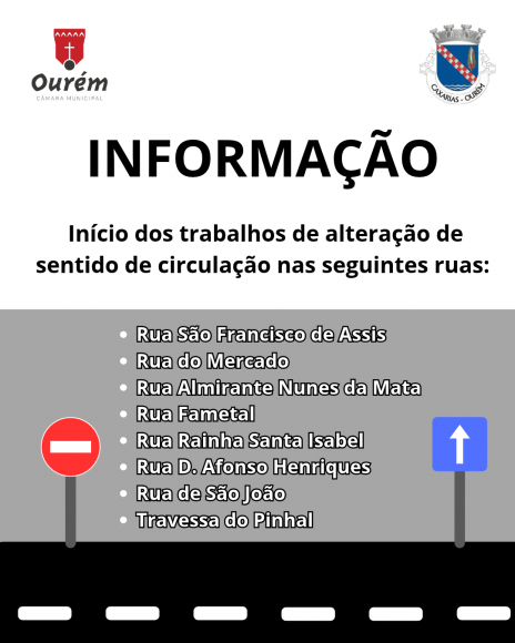 Altera&ccedil;&atilde;o dos Sentidos de Tr&acirc;nsito em Caxarias