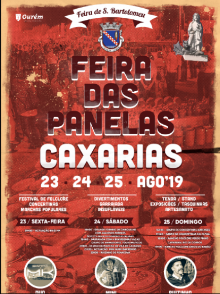 PROGRAMA FEIRA S. BARTOLOMEU: 23, 24 E 25 agosto/19